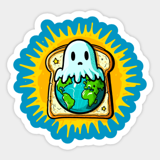 Earth Day Ghost On Toast Sticker